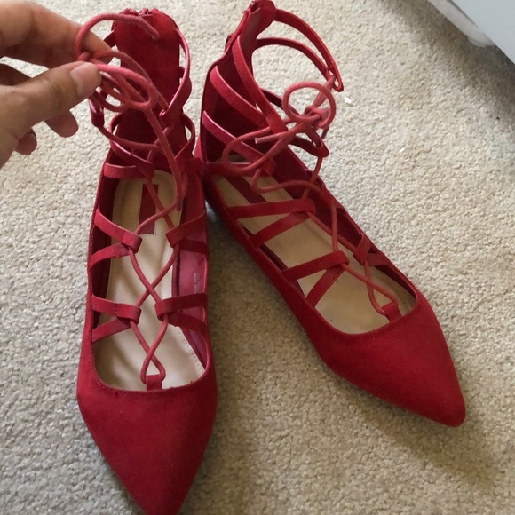 Strappy ballet pointy toe flats - Picture 3 of 3